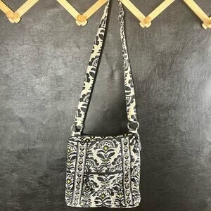 Vera Bradley Fanfare Yellow‎ And Black Crossbody Bag